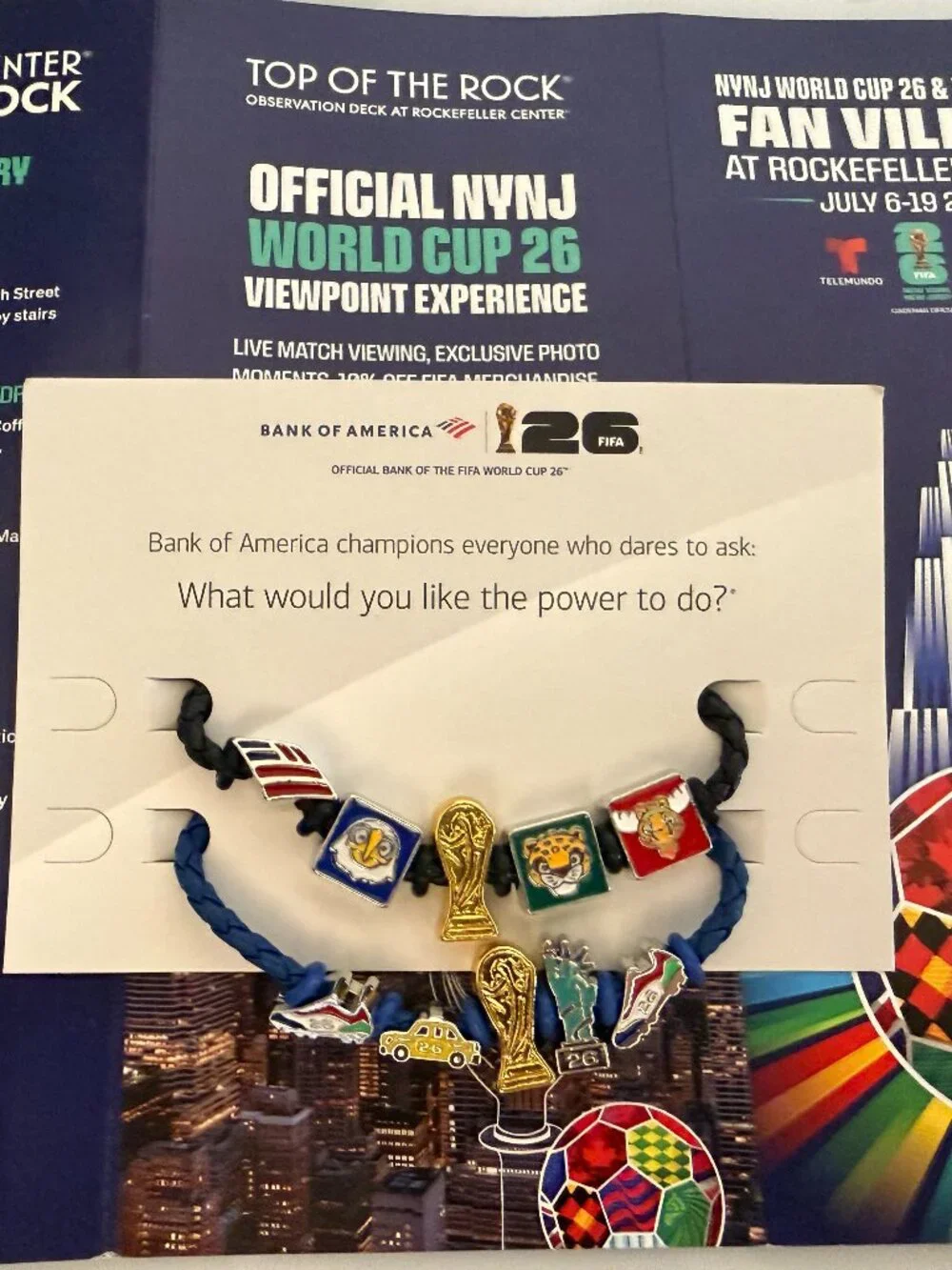 FIFA World Cup 2026 Bank of America BofA Fan Band Bracelet NYC Official SMALL